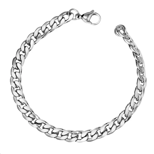 Bracciale catena Cuban argento