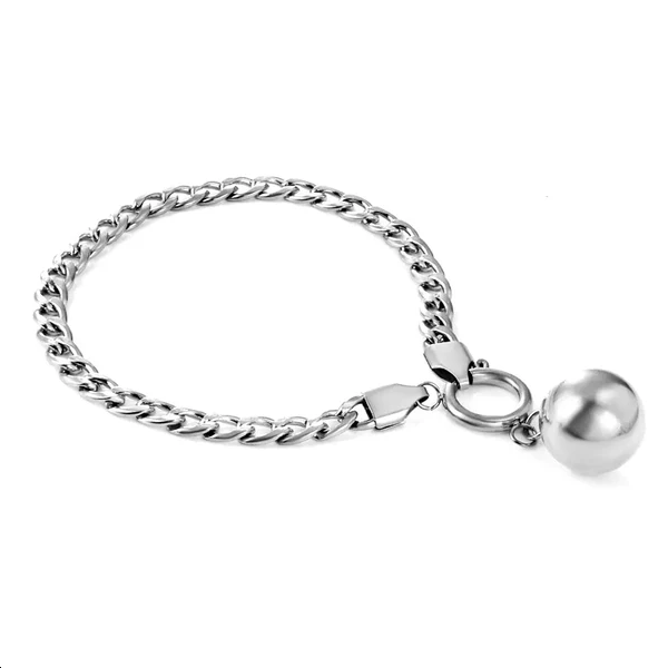 Bracciale catena con sfera pendente