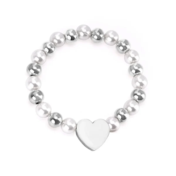 Bracciale perline con cuore