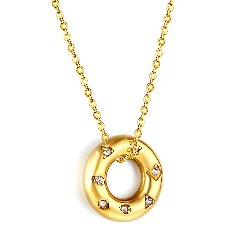 Collana cerchio con zircone
