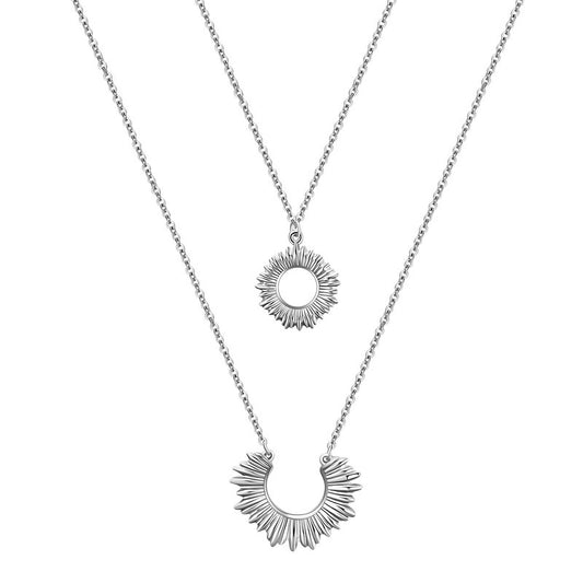 Collana doppia con pendenti a raggiera