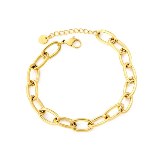 Bracciale catena a incroci dorato