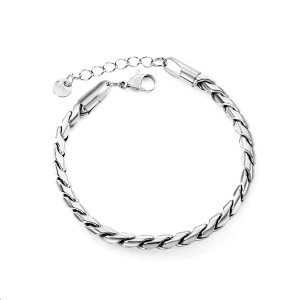 Bracciale catena a spiga argento