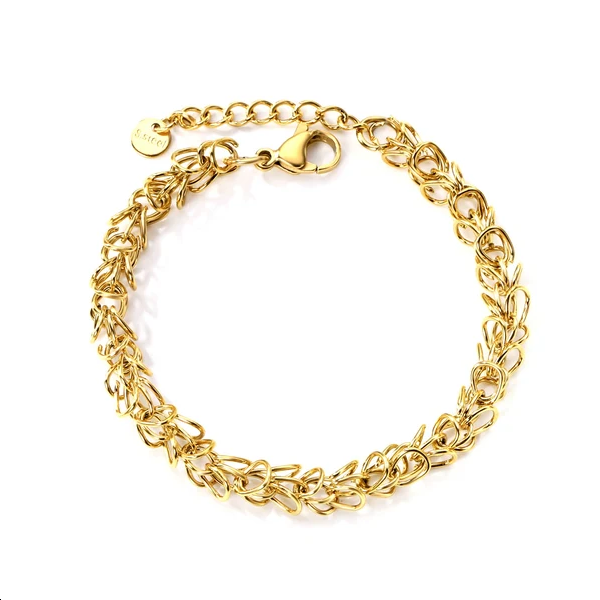 Bracciale catena bizantina dorata