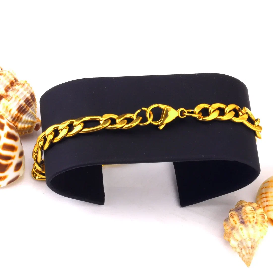 Bracciale catena grumette dorato