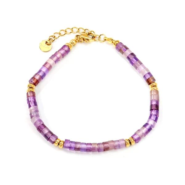 Bracciale con perline viola