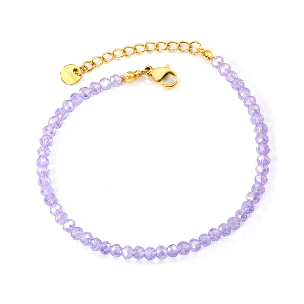 Bracciale con perline viola