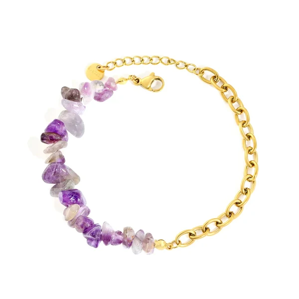 Bracciale con pietra ametista